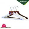 Omak Decobella Bhojas 3 Piece Wooden Look Plastic Hanger - 50617