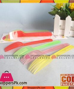 High Quality Colorful Transparent Jelly Fork 12Pcs a Set