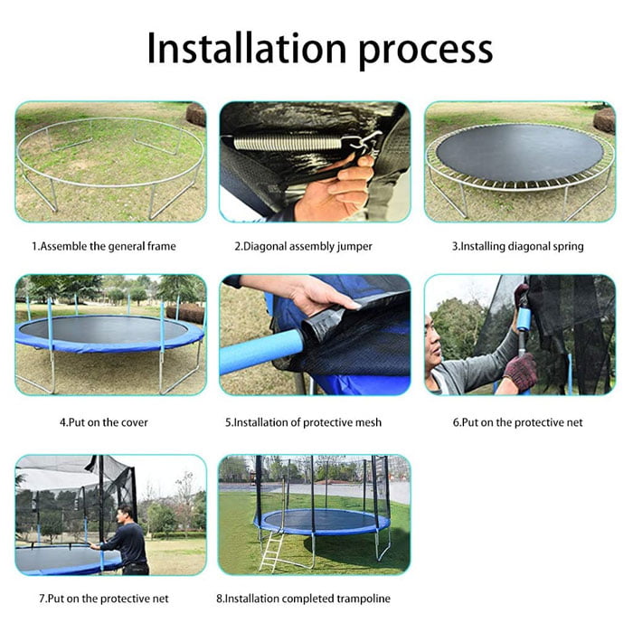 High Quality Fun Fit Garden Trampoline 12 Feet Outdoor Trampoline With Net And Ladder