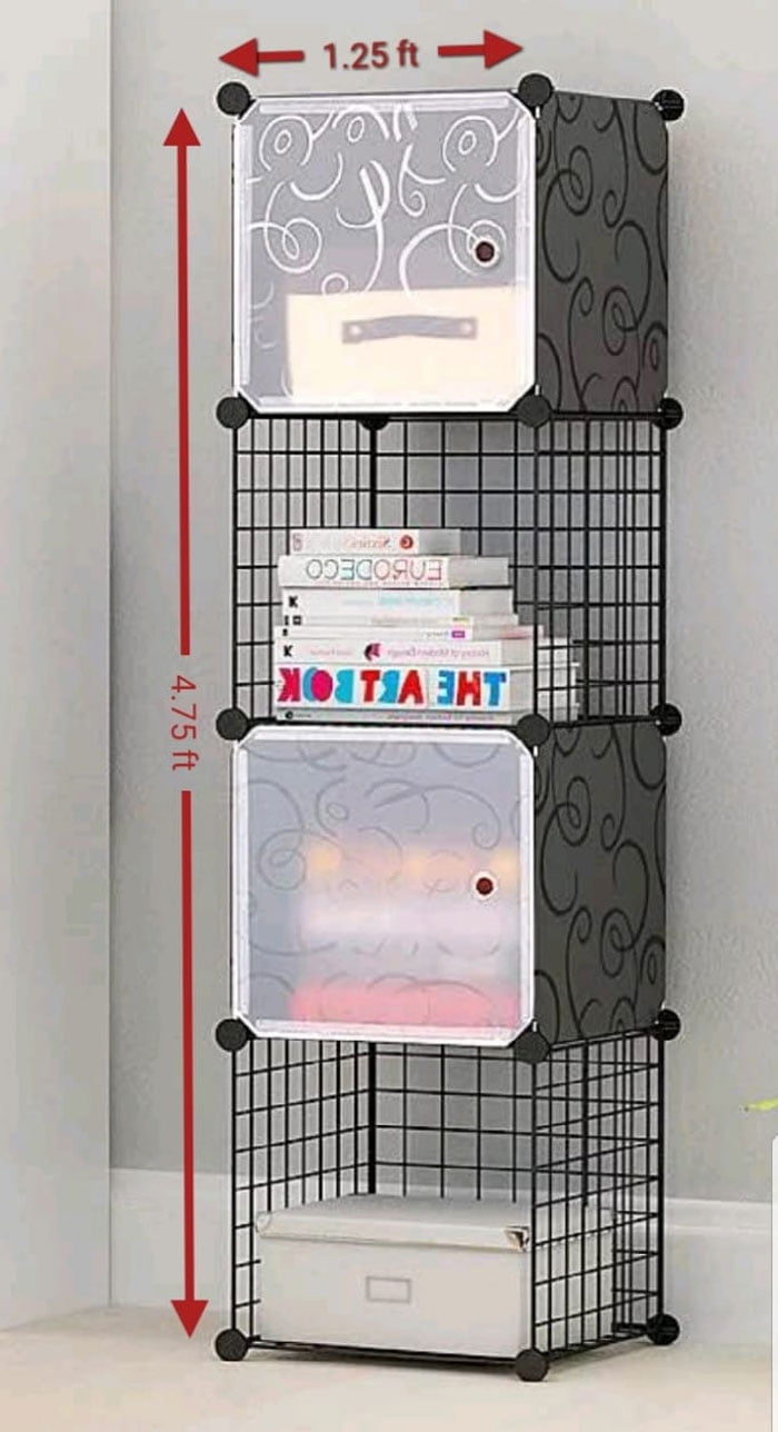 Intelligent Plastic Portable Grill + Cube Cabinet - 4 Cube