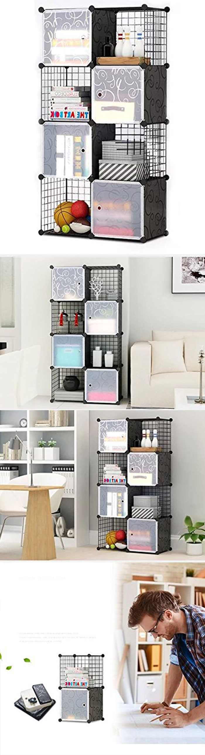 Intelligent Plastic Portable Grill + Cube Cabinet - 8 Cube