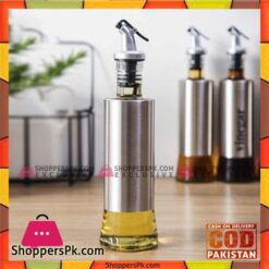 Kitchen Glass Stainless Steel Oil Bottle Leak-Proof 300ML