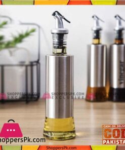 Kitchen Glass Stainless Steel Oil Bottle Leak-Proof 300ML