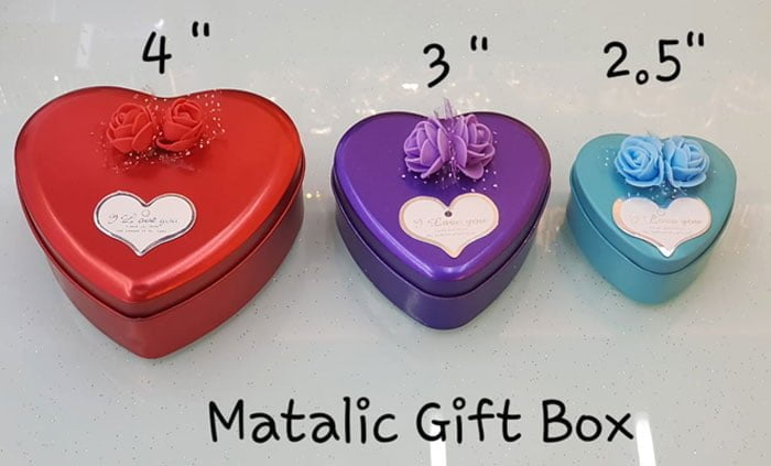 Matalic Gift Box 3 Inch - 12 Pcs