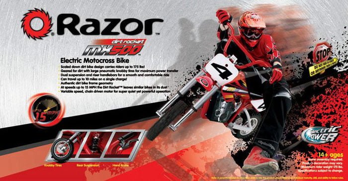Razor Mx500 Dirt Rocket Electric Motocross Bike