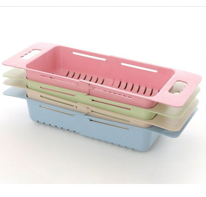 Retractable Telescopic Washing Fruit Adjustment Sink Washing Basket