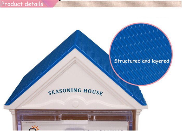 Spice Box Jar Plastic Seasoning House 3 Layers Sugar Sauce Pot Container With Spoon Kitchen Supplies