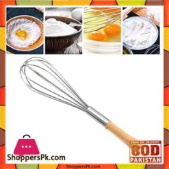 Wood Handle Hand Egg Beater 32CM - 12.5 Inch