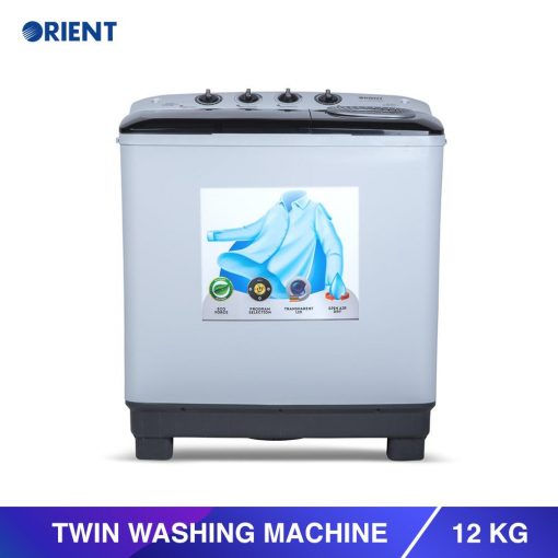 Orient Twin 12 Kg Modern White Washing Machine - Karachi Only