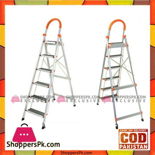 6 Step Foldable Ladder Stainless Steel
