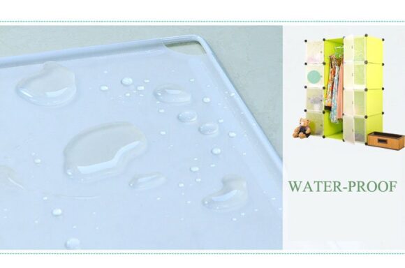 Black Plastic Door Covers For Interlocking Cube Storage Shelves / Shoe Rack