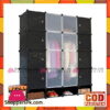 Black Plastic Door Covers For Interlocking Cube Storage Shelves / Shoe Rack