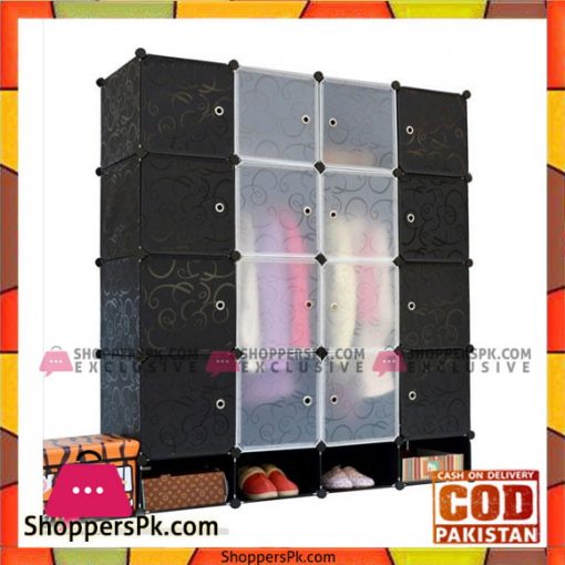 Black Plastic Door Covers for Interlocking Cube Storage Shelves / Shoe Rack