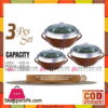 Happy Handsome Hot Jet Glass Top 3 Pcs Hotpot Set