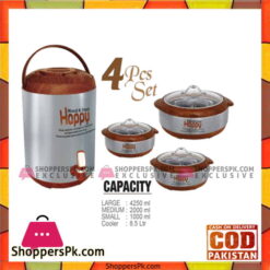 Happy Handsome 4 Pcs Set Wood And Steel