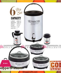 Happy Handsome Line Steel 6 Pcs Set