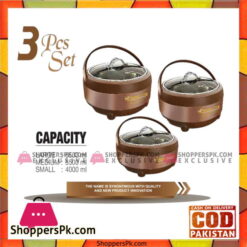 Happy Handsome Jumbo Metallic 3 Pcs Hotpot Set