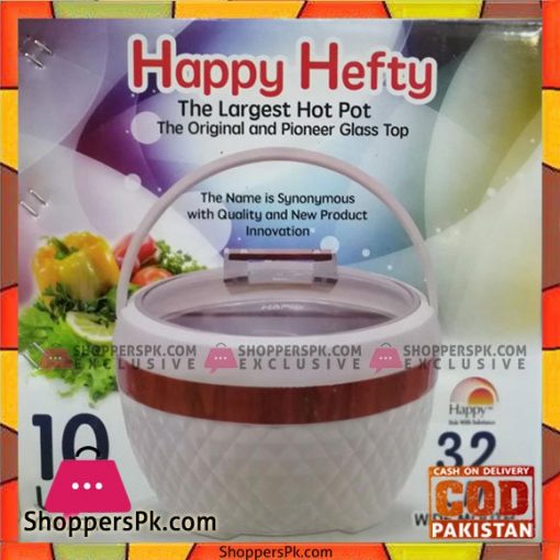 Happy Hefty Glass Top Jumbo Hotpot 10 Liters