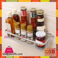 High Quality Metal Chrome Plated Kitchen Bathroom Shelves (Silver)