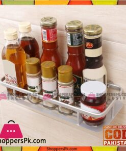 High Quality Metal Chrome Plated Kitchen Bathroom Shelves (Silver)