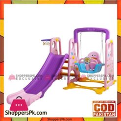Kids Slide with Basketball and Swing 3 in 1