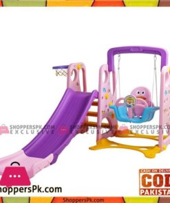 Kids Slide with Basketball and Swing 3 in 1