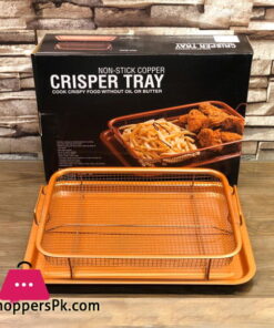 Non-Stick Copper Crisper Tray Cook Crispy Food without Oil or Butter