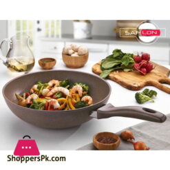 Saflon 11 Inch Granite Non-Stick Wok Single Handle Pan Turkey Made