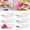 Fridge Drawer Organizer Unique Design Pull Out Bins Fridge Shelf Holder Storage Box 1 Pcs