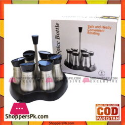 High Quality Stainless Steel 6 Pcs Spice Jars with Stand