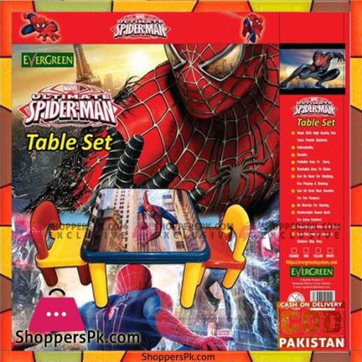 High Quality Jumbo Table With Two Chairs Spiderman