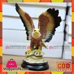 Table Decoration Fiber Eagle and Wooden Base