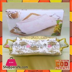 Imperial Ceramic Serving Tray-Golden Print-12"