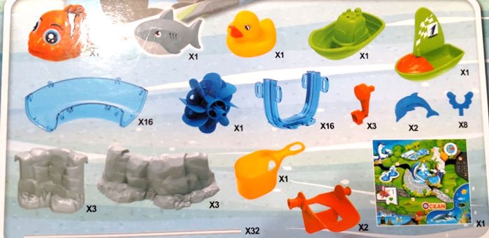 Kids Playing Ocean Track Park 93 Pcs