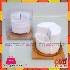 Salt Pepper & Toothpick Holder-Porcelain