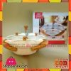 Solecasa Serving Dishes With Wooden Stand - 3 Sectioned - Ceramic