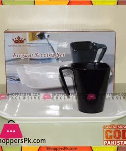 Solecasa Tea Mug With Cookie Platter - Black & White - 1 Pcs