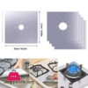 4Pcs Reusable Foil Gas Hob Range Stovetop Burner Protector Liner Cover For Kitchen Cleaning Tools
