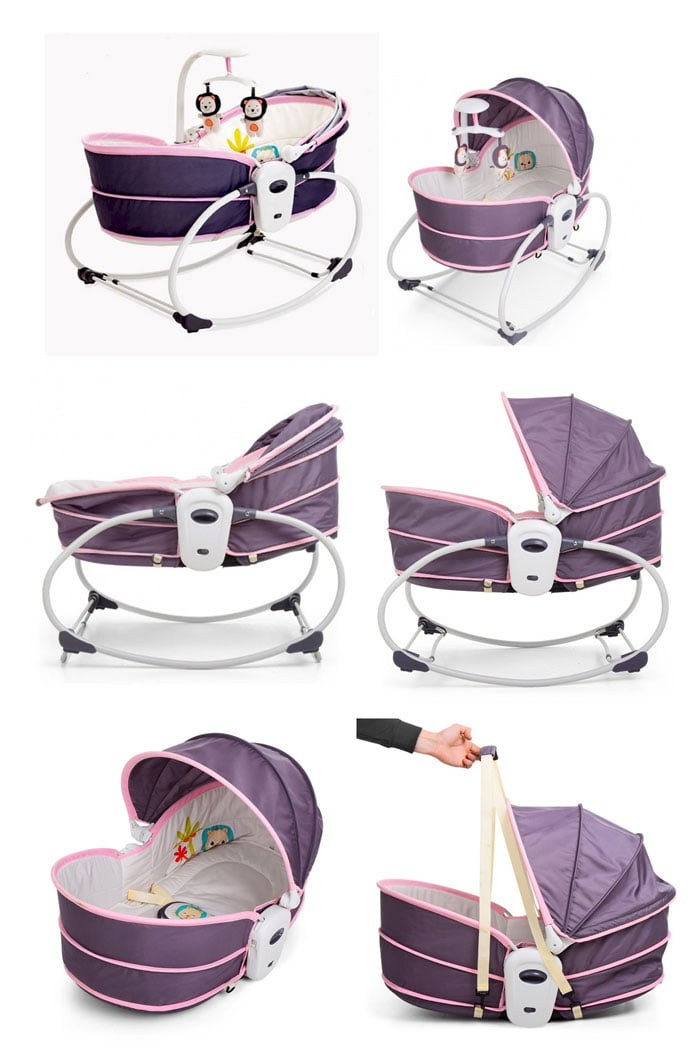 5 In 1 Rocker, Bouncer Chair With Removable Bassinet - Bb555