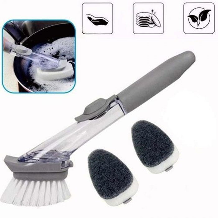 Auto Soap Dish Sink Cleaning Brush Set