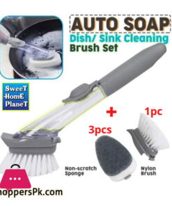Auto Soap Dish Sink Cleaning Brush Set