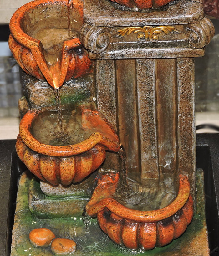 Home Decoration Small Waterfall Fountain Led Rolling Crystal Ball