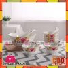 Bowl Set With Spoon-14 Pcs-Printed