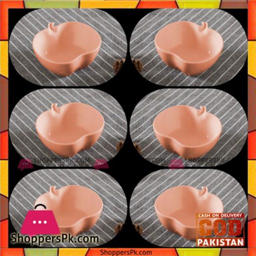 Ceramic Bowls-Set of 6-Orange-4.2 Inch