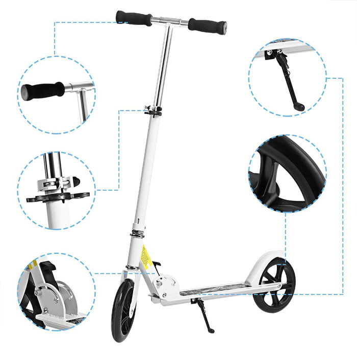High Quality 8 Inch Big Wheel Adult Scooter Pro 2-Wheel Folding Kick Scooter Aluminium Alloy