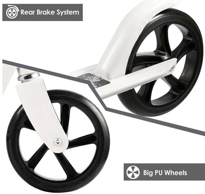 High Quality 8 Inch Big Wheel Adult Scooter Pro 2-Wheel Folding Kick Scooter Aluminium Alloy