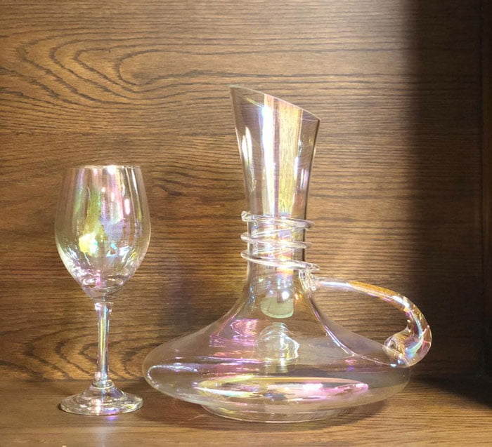 High Quality Antique Glass Jug And Cup