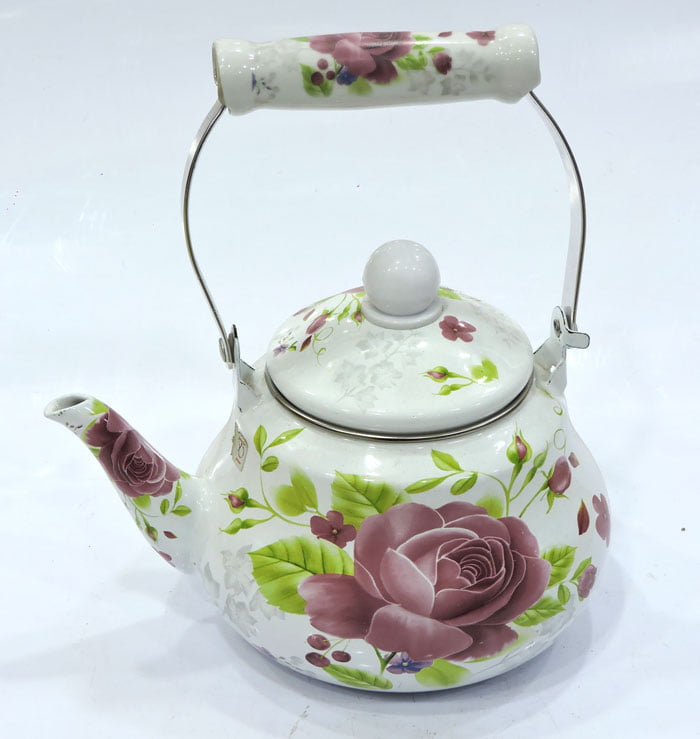 High Quality Ceramic Flower Design Tea Kettle 2.5 Liters 4 High Quality Ceramic Flower Design Tea Kettle 2.5 Liters