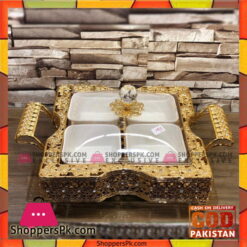 High Quality Glass Flower Design Serving Dish