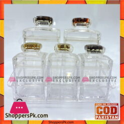 High Quality Glass Jars Set with Glass Tray 6 Pcs